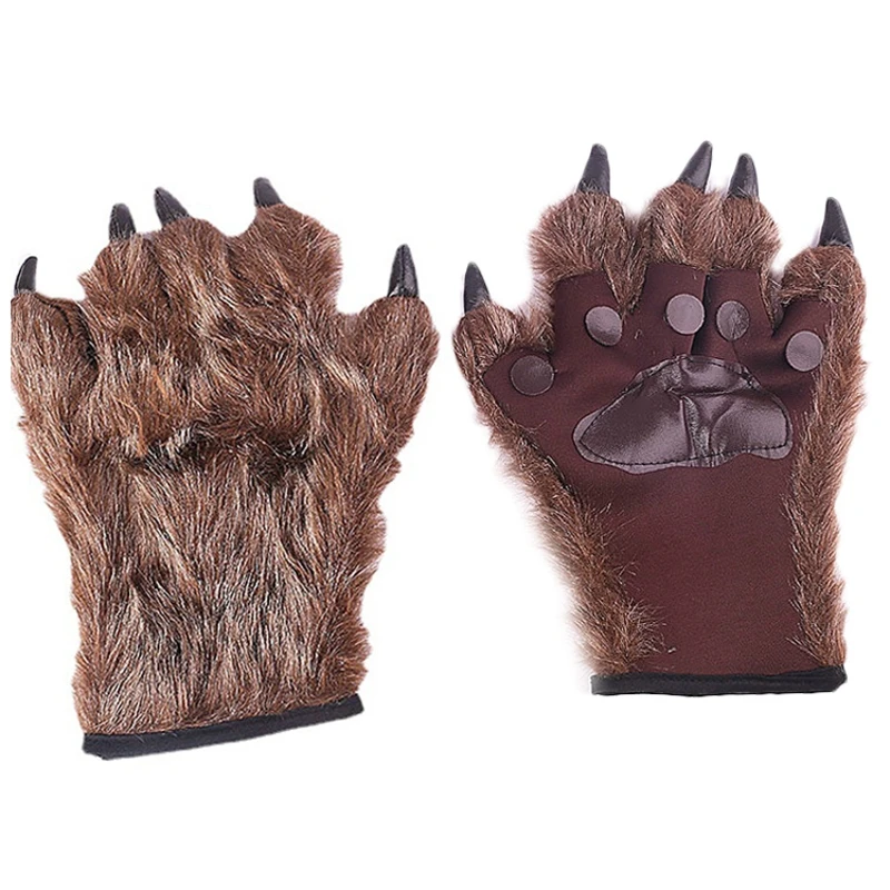 

X4YC Animal Claw Paw Gloves Werewolf Easter Halloween Costumes Accessories Props
