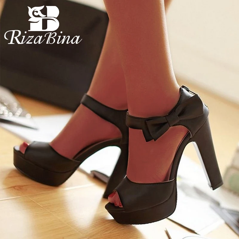 RIZABINA/женские босоножки на высоком каблуке с открытым носком платформе оранжевый