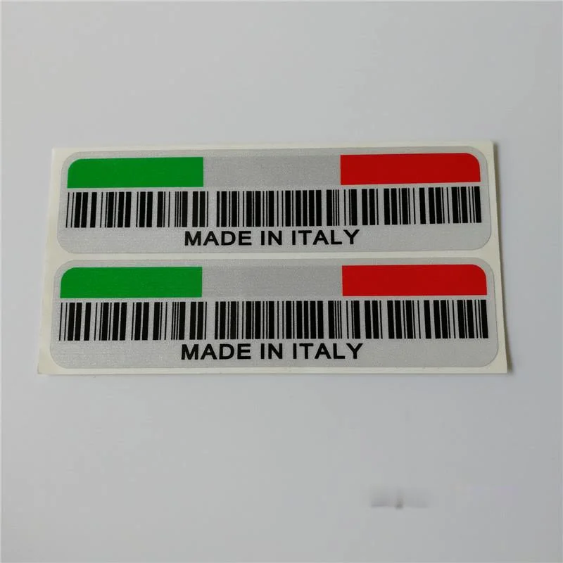 

Made In Italy Bar Code Stickers Funny Vinyl Italy Flag Motorcycle Sticker Racing Helmet Decals Car Motorbike Dirt Bike13*3CM