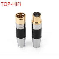 top hifi free shipping 1 pair male and female gold plated xlr connector plug for audio interconnect cable