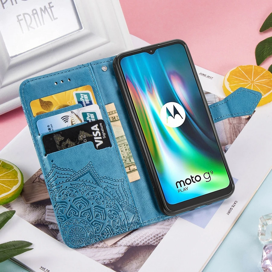 cases for motorola moto g9 plus power play leather flip case on sfor coque moto g9plus g9power g9play wallet phone cover etui free global shipping