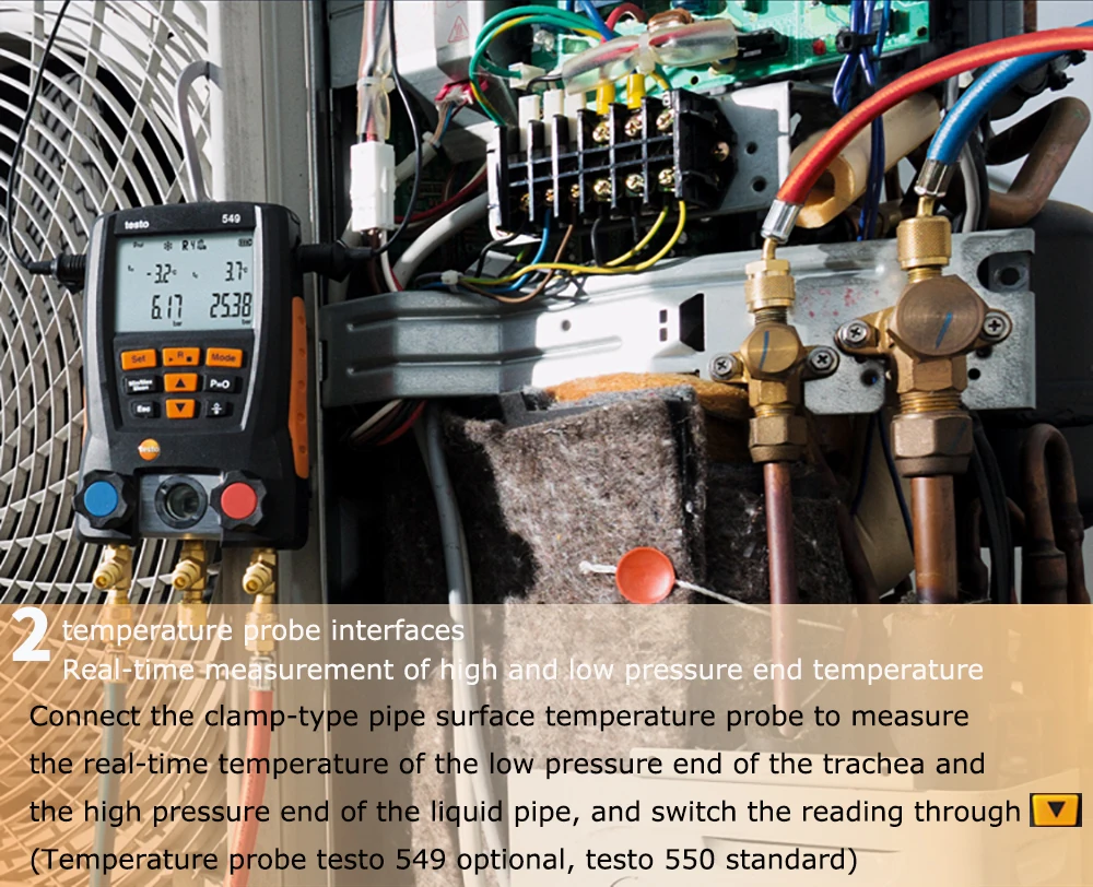 Тестер Testo 549 цифровой манометр с ЖК-дисплеем для системы ОВКВ | Инструменты