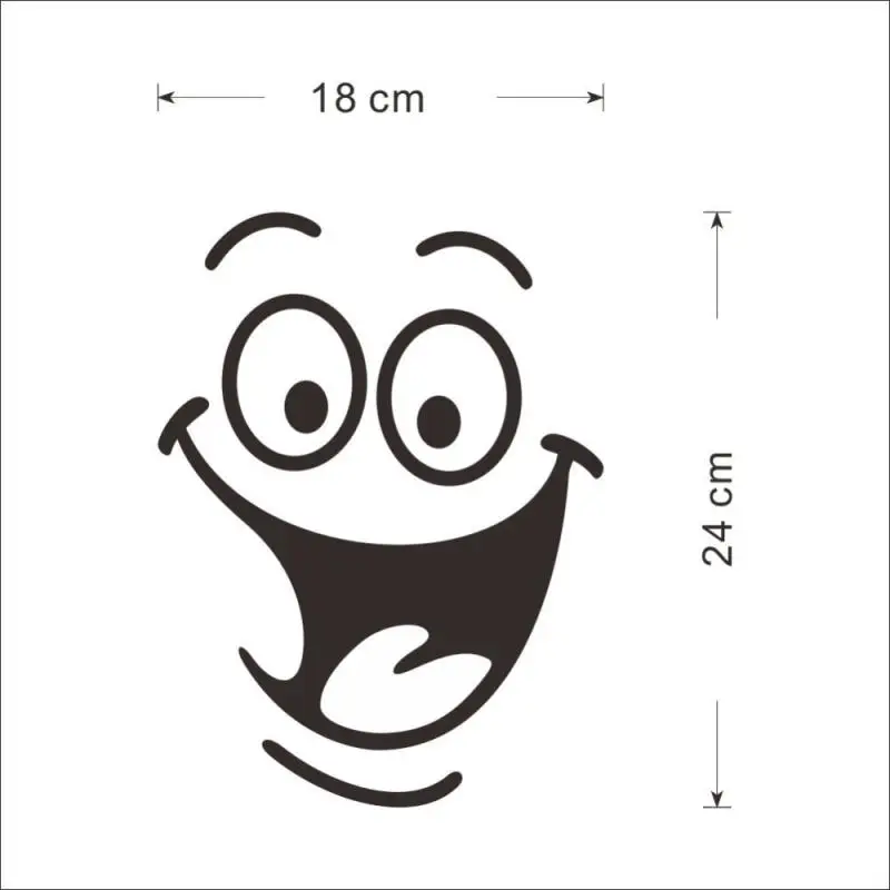 

1pc Bathroom Wall Stickers Room Decoration Toilet Sticker Wall Decals Smile Face WC Stickers Home Decor Art Mural Stickers