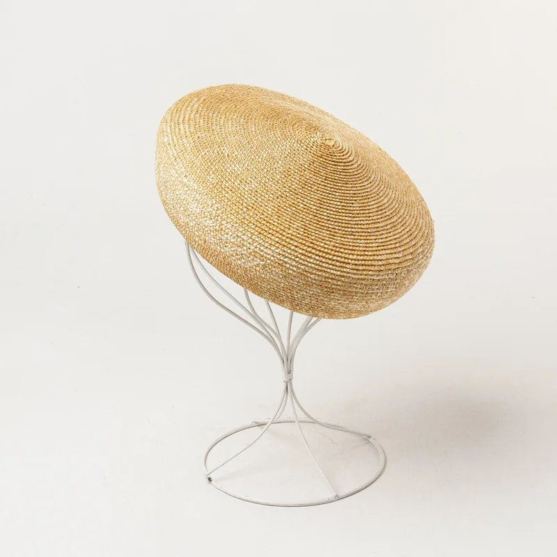 

100% Wheat Straw Elegant Timeless Retro French Toque Beret Pillbox Design Sun Hat