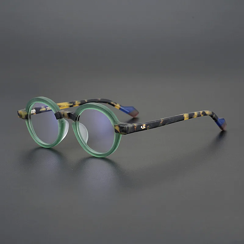 High Quality Acetate Glasses Frame Men Women Hand Made Vintage Round Eyeglasses Optical Myopia Prescription Eyewear Frames Gafas