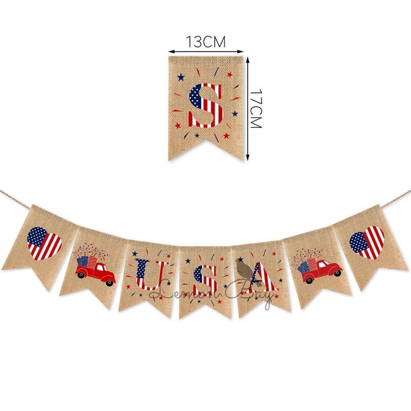 1 шт. флаги американский флаг овсянка баннер небольшой День независимости США