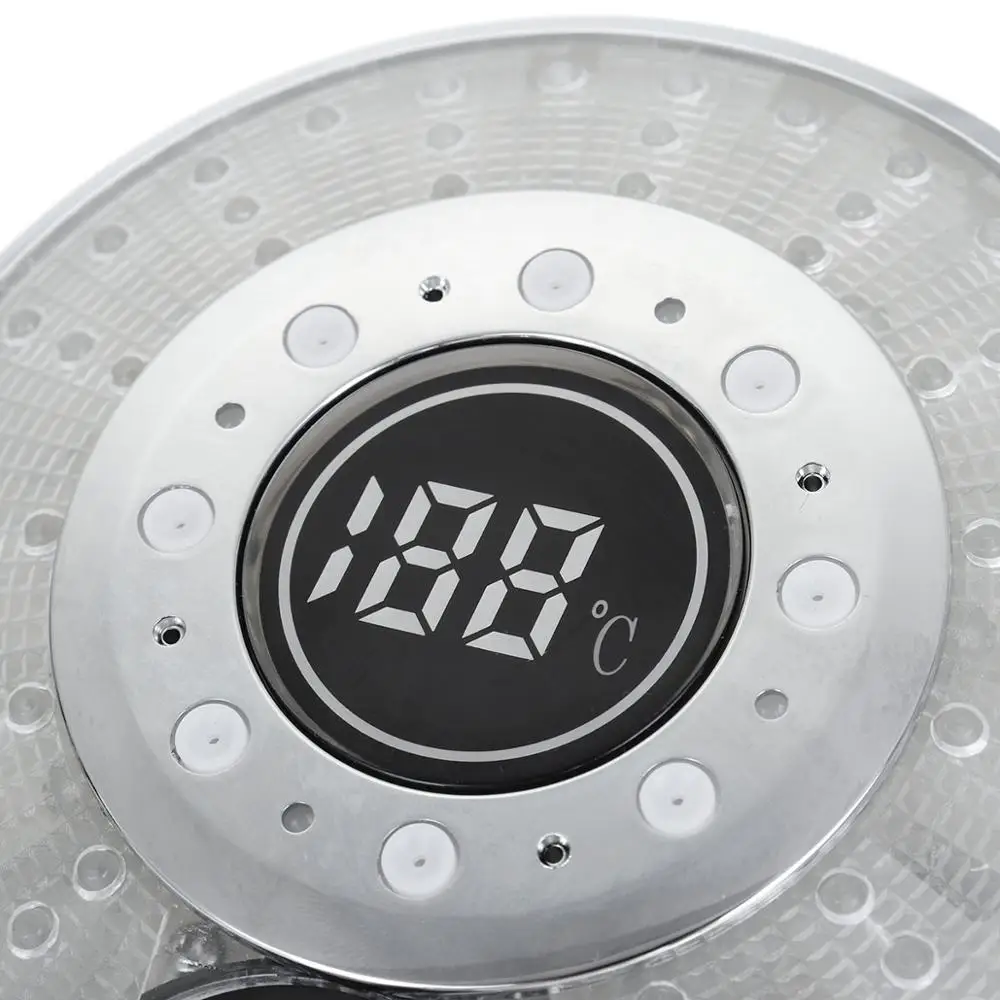 

LED Shower Head Spray Head Headheld Shower Spray Head Digital LCD Display Temperature Control Shower Head Water Powered