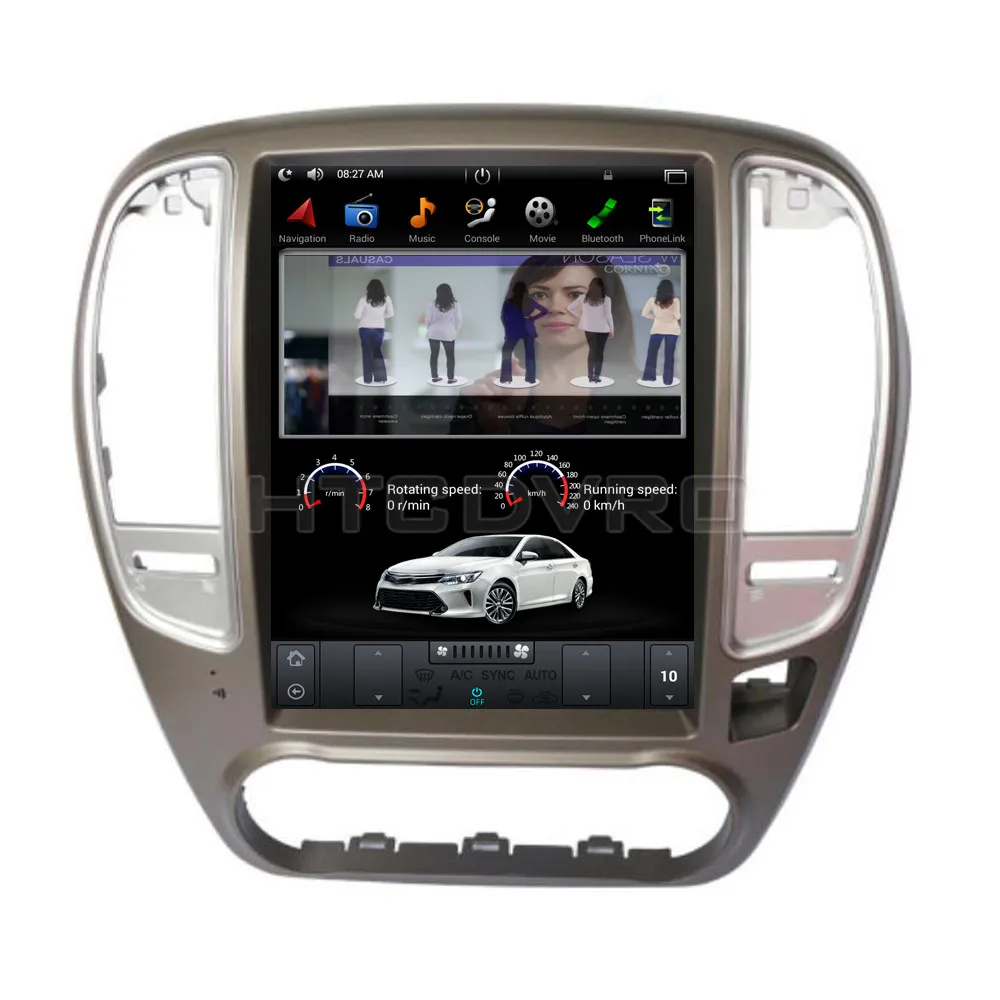 YMODVHT 10 4 дюйма Telsa стиль вертикальный экран четырехъядерный Android 7 1 2 Гб RAM