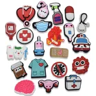 Симпатичные Подвески для украшения обуви Croc, пряжки, аксессуары сделай сам, комбинация Jibz, аварийный набор, медицинская медсестра, эхоскоп, капсулы для дезинфекции