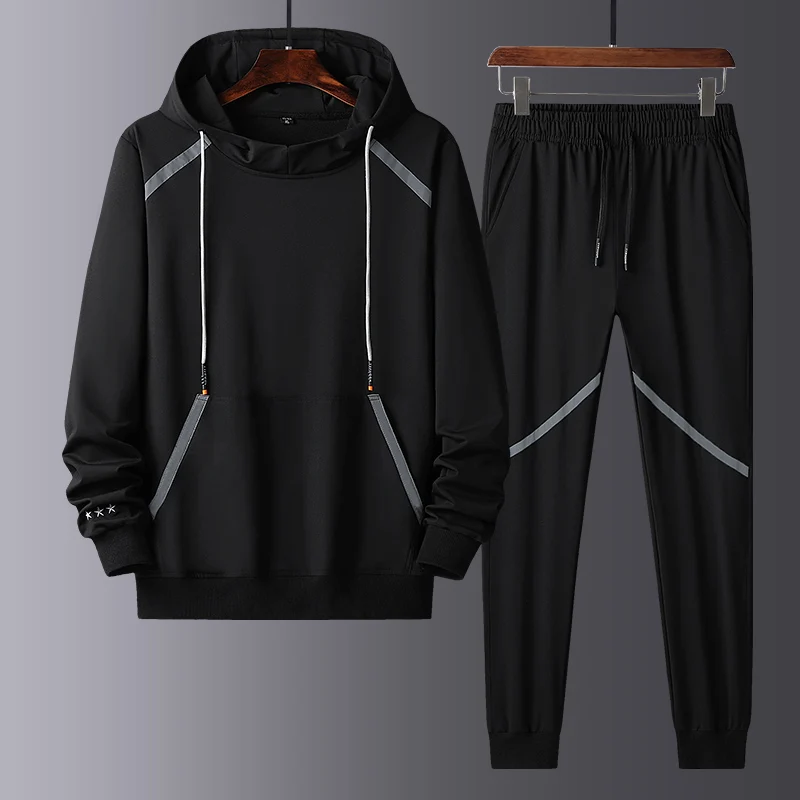 Комплект спортивной одежды для мужчин кофта и штаны в стиле пэчворк стиль хип хоп