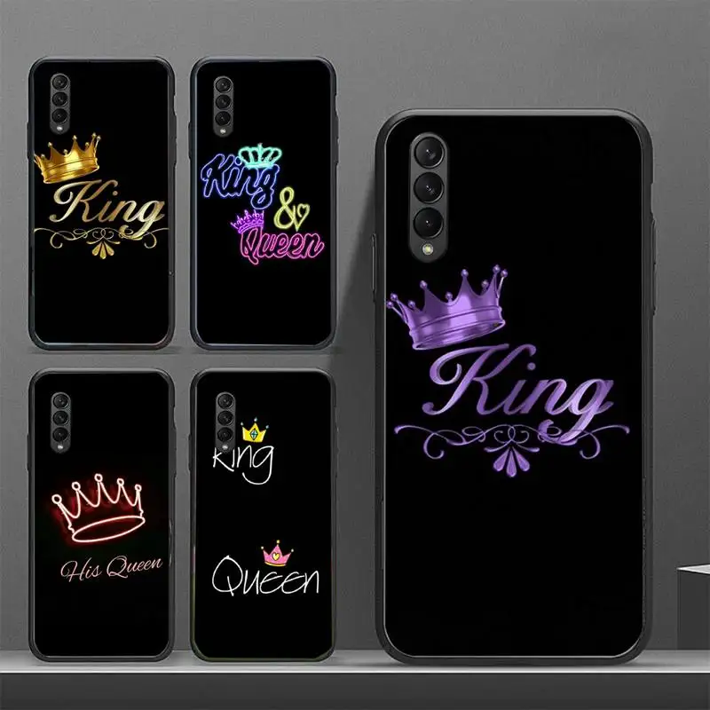 

King Queen Crown Phone Case for Huawei mate 9 10 lite 20x 30 pro nova 5t y5 y7 y9s prime 2018 2019 Coque