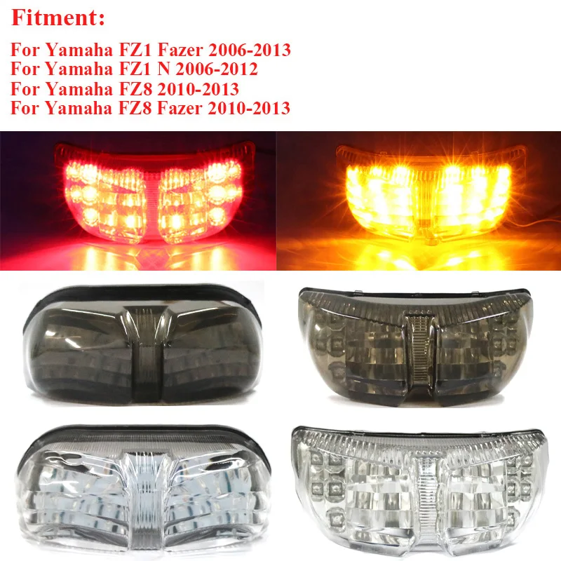 

For Yamaha FZ 8/FZ 8 Fazer 2010-2013 Motorcycle LED Rear Tail Brake Light Turn Signal Integrated Lamp FZ-1 N 06-12 FZ-1 Fazer