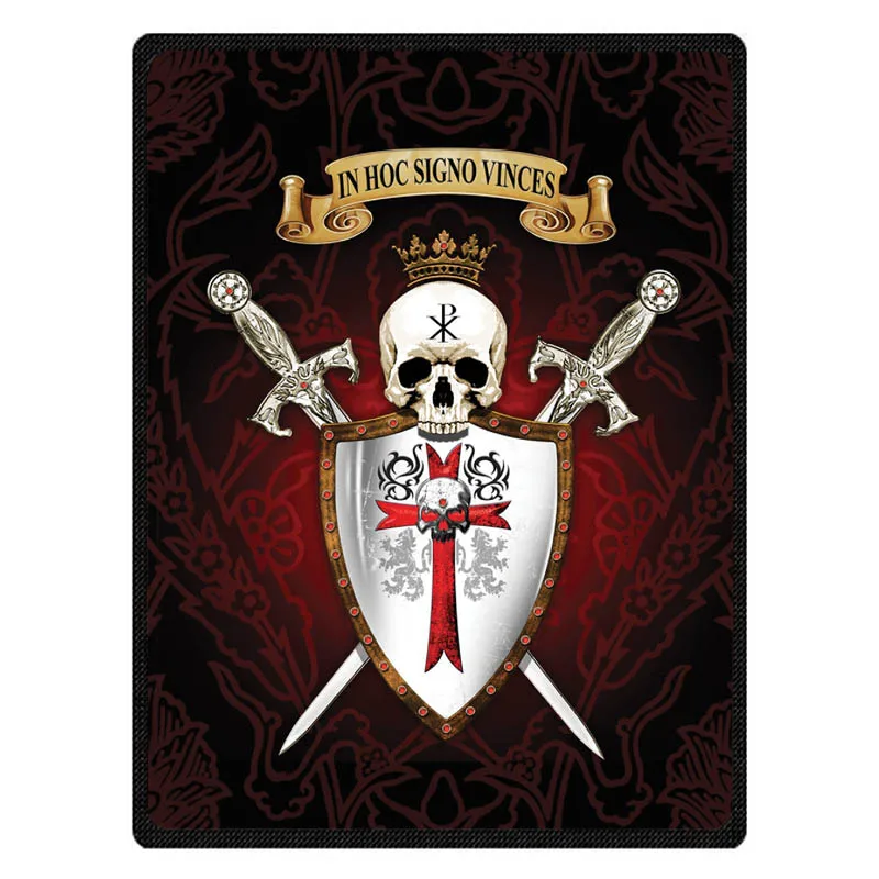 Economici Copriletto Biancheria Da Letto Coperte Di Flanella Super Morbide Plaid Portatili Personalizzati Copriletto Trapunta Cavalieri Templari Croce Divano Coperta Da Tiro