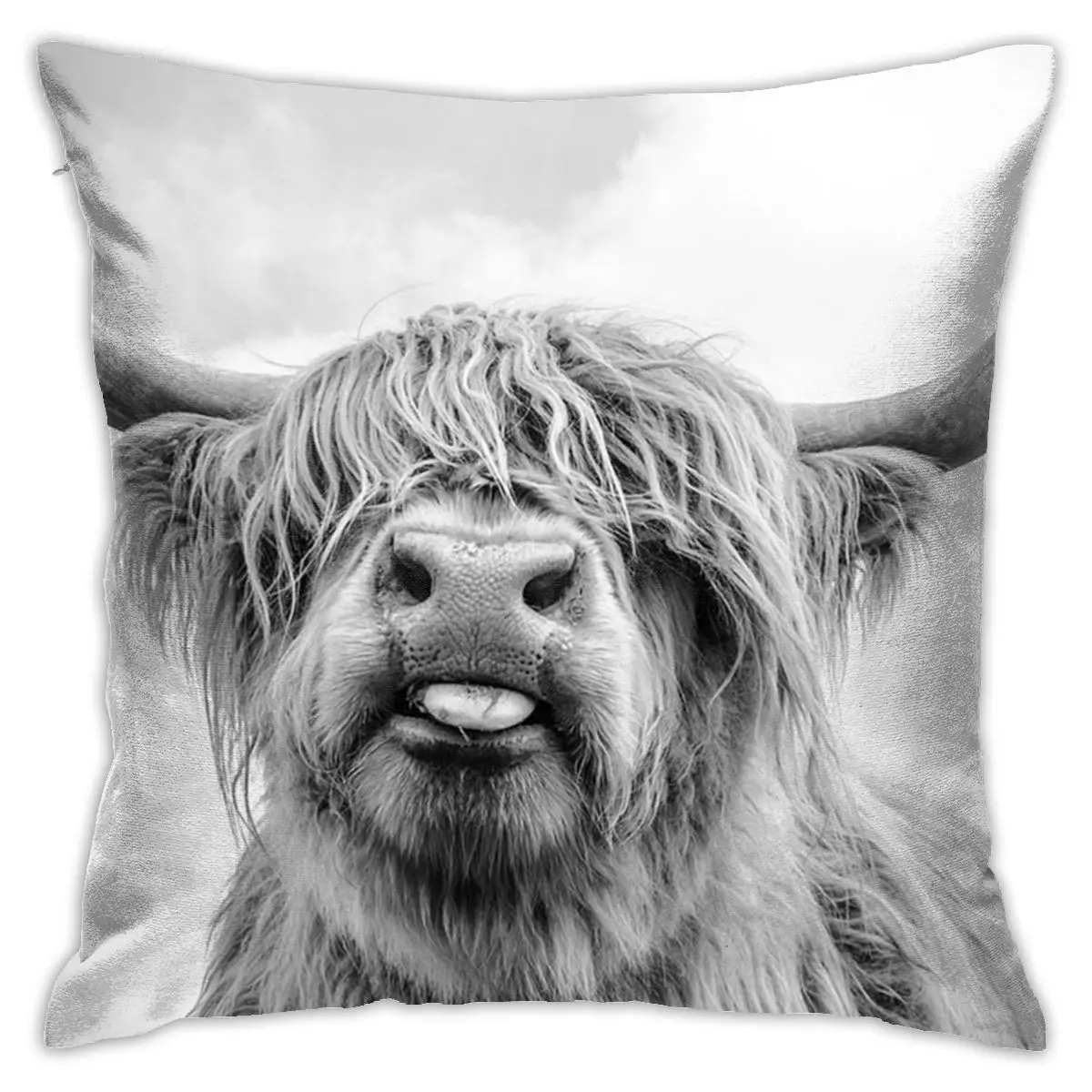 

Freedom Highland Cow Decorative Bedroom Livingroom Sofa Square Pillows Case Pattern Throw Pillow Covers