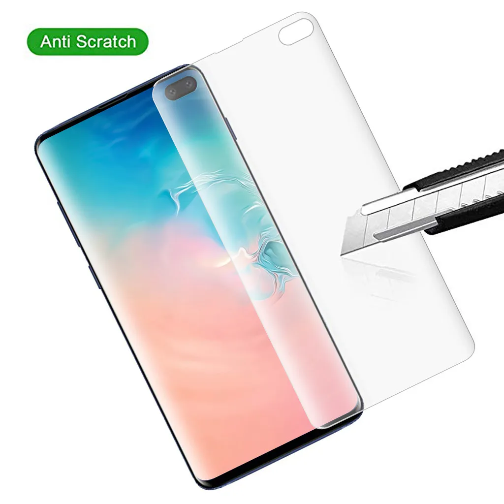Защитная пленка из ТПУ для Samsung S10 Plus S10e Прозрачная мягкая Гидрогелевая протектор