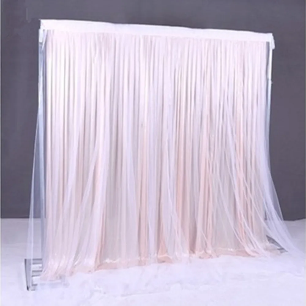 Новый 3MX6M Белый Двухслойный свадебный фон для дня рождения занавеска фото стенда