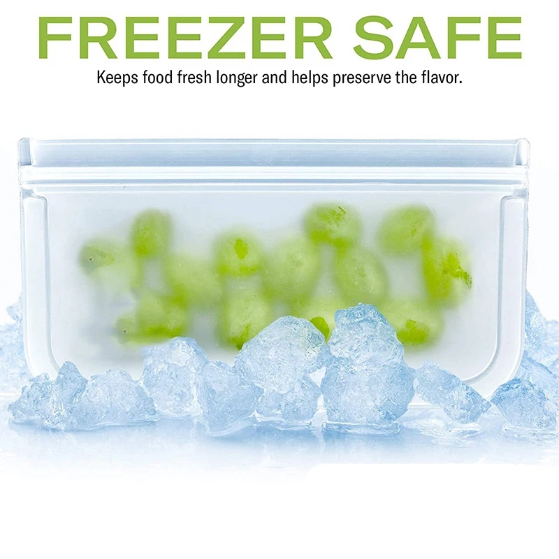 

15 Pack Grade Reusable Storage Bags (10 Sandwich & 5 Snack Bags), Leakproof Lunch Bags,Sandwich Bags and Snack Bags