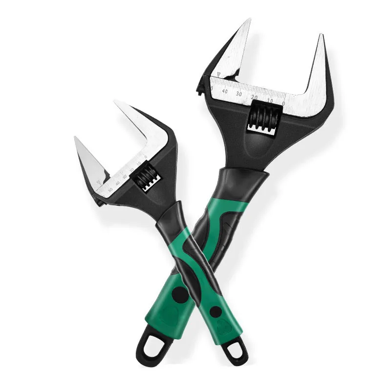 

UNeefull 10 inch large opening short handle bathroom wrench 8 inch adjustable spanner 6 inch multifunctional adjustable wrench