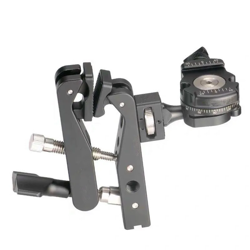 Металлический поворотный кронштейн с зажимом крабом для камеры студисветильник