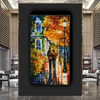 hand painted oil painting abstract knife painting villa couple love canvas painting modern home decoration painting living room