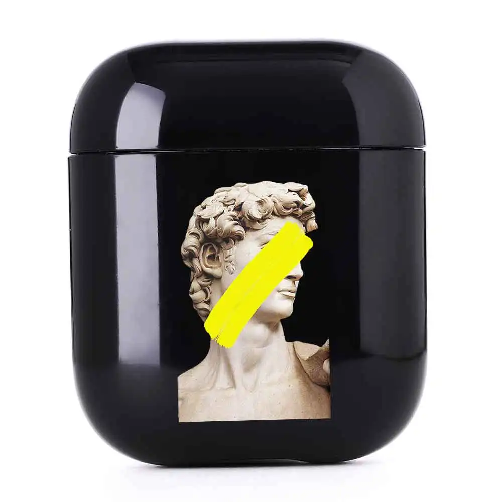 LAUGH LIFE Black David Statue Luxury Earphone Case For Airpods Case Black Art Style Earphone Cases Cover For Airpods Accessories - Цвет: I200907