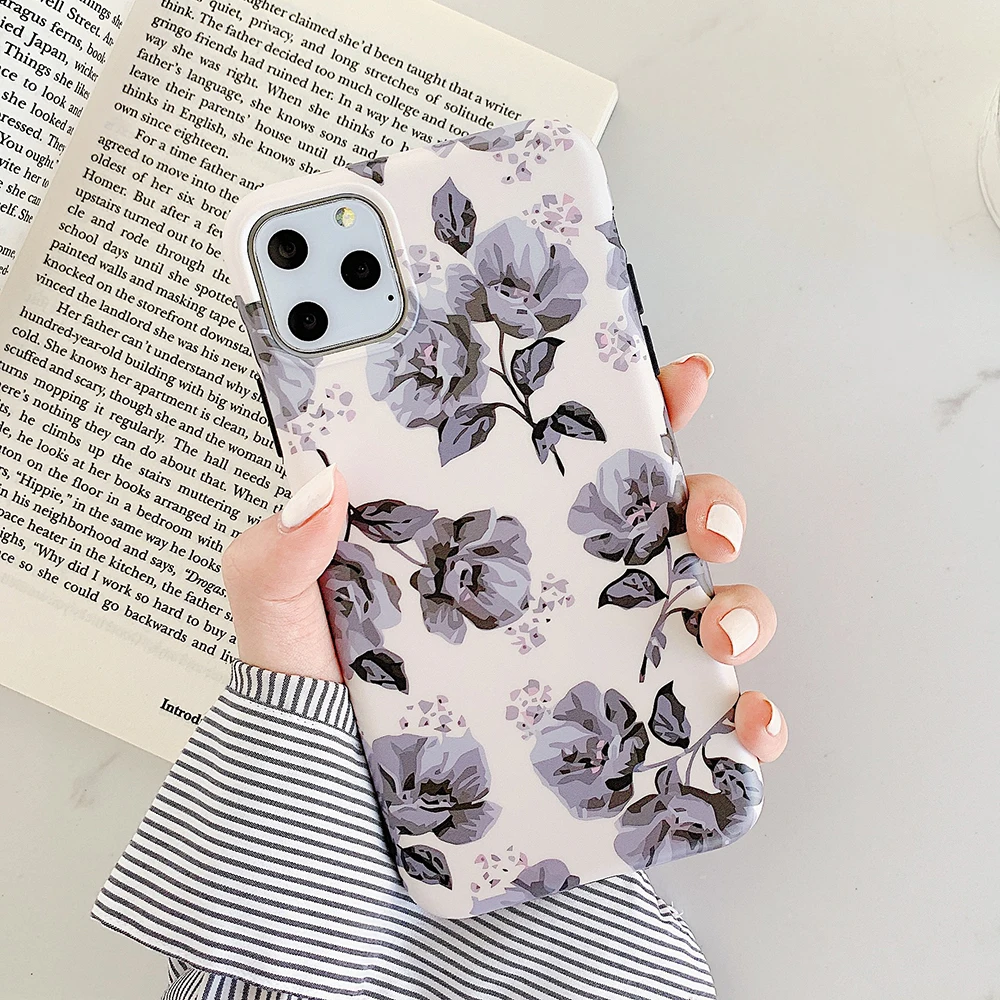 h LOVECOM чехол для телефона для iPhone 11 Pro Max XR XS Max X 8 7 6 6S Plus Ретро цветок и листья мягкий IMD Телефон задняя крышка чехол s Coque - Цвет: h