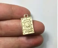 gold Eruifa 20 шт 16*10 мм солнце квадрат монета сплава ожерелье, серьги браслет ювелирные изделия DIY ручной работы старый и Родий Серебро - Окраска металла: gold