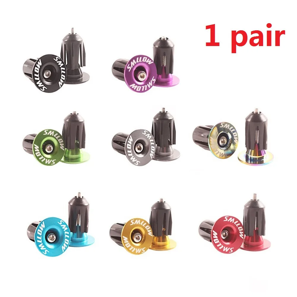 

1 Pair MTB Road Bike Bar End Plugs Aluminum Alloy Handlebar Grips Bicycle Bar End Cap Plug For 15.5-22.2MM Bike Handlebar