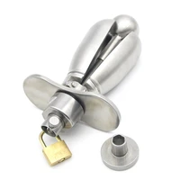 stainless steel anal pear dilator butt plug expand dilat stretch ass lock stretching expanding anus sex shop xcxa270