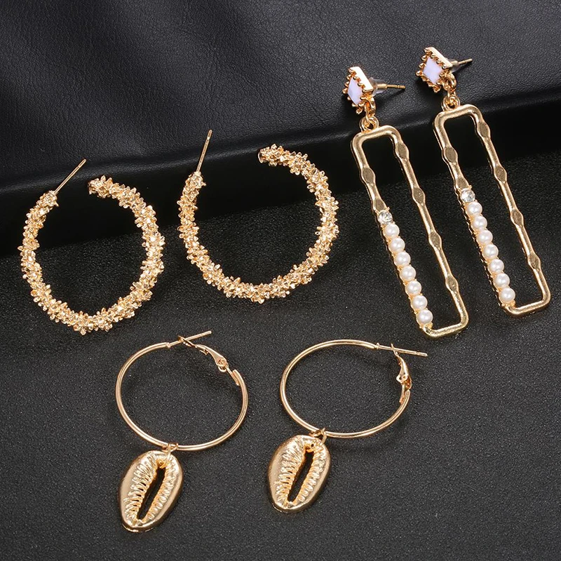 6 шт./партия Boho основа серьги комплект ювелирных изделий для женщин круглый