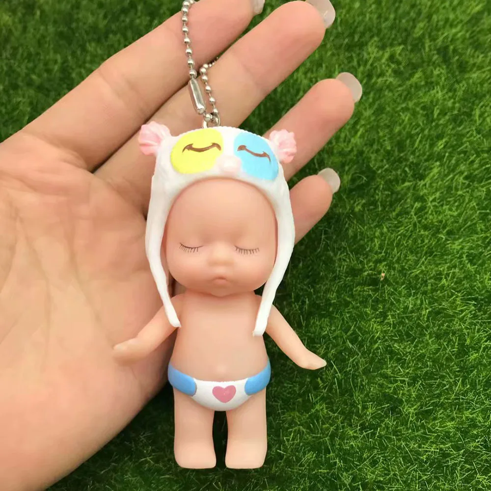 Брелок для спящей Куклы Kawaii Kpop креативное мягкое кольцо ключей сумка автомобиля