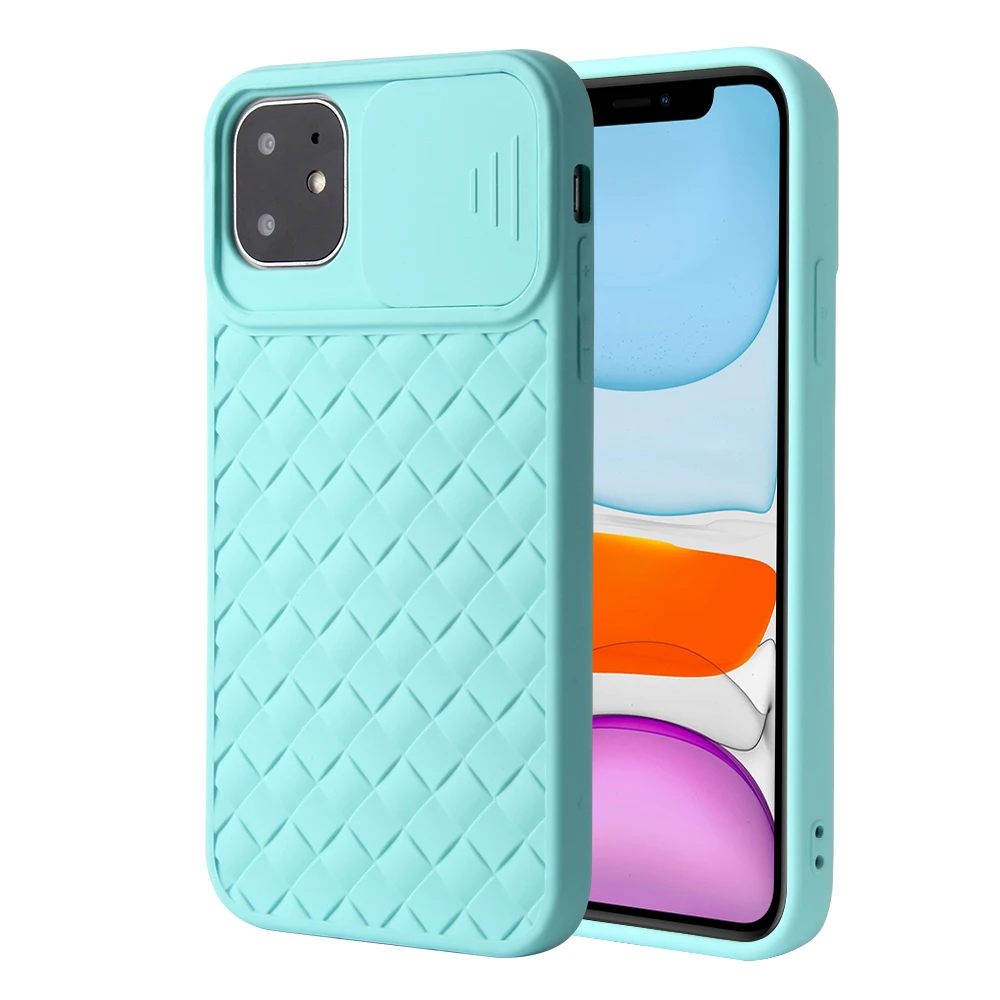 

For IPhone 12 12Mini 12Pro 12Promax Woven Design Non-Slip Comfortable Feel Shatterproof Screen Protection Mobile Phone Case