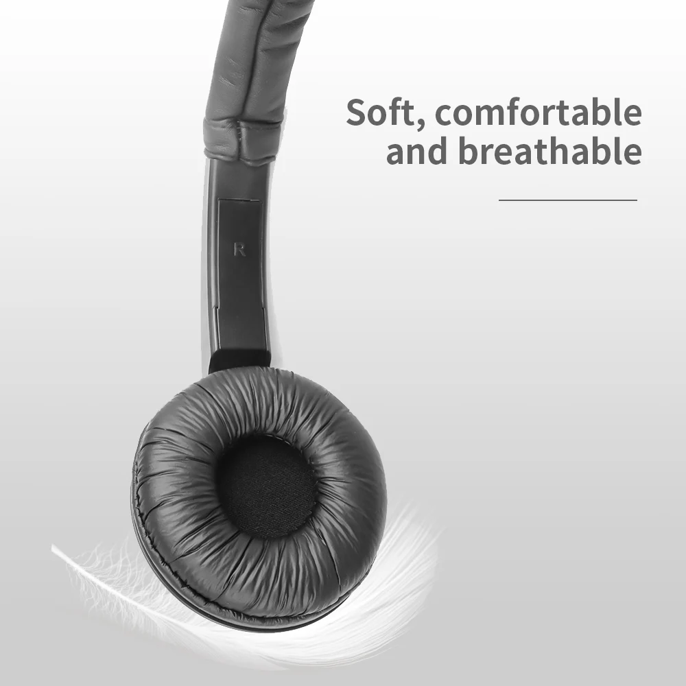 Проводные наушники 3 5 мм легкие с микрофоном и шумоподавлением компьютерная