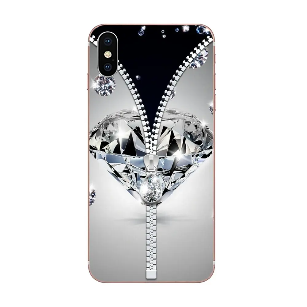 Fashion Diamond Zipper Lock Screen For Sony Xperia Z Z1 Z2 Z3 Z4 Z5 compact Mini M2 M4 M5 T3 E3 E5 XA XA1 XZ Premium | Мобильные