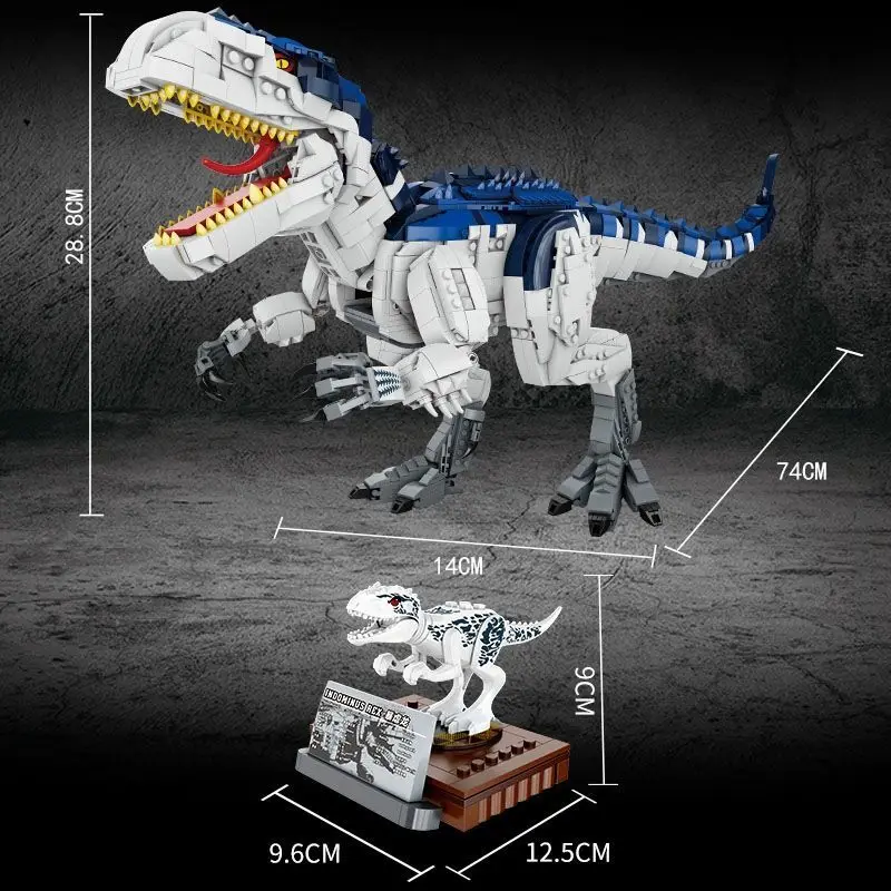 

Мир динозавров модель тиранозавра Строительные кирпичи со звуком в стиле «Парк Юрского периода» Т. Рекс буйство, строительные блоки, игрушк...
