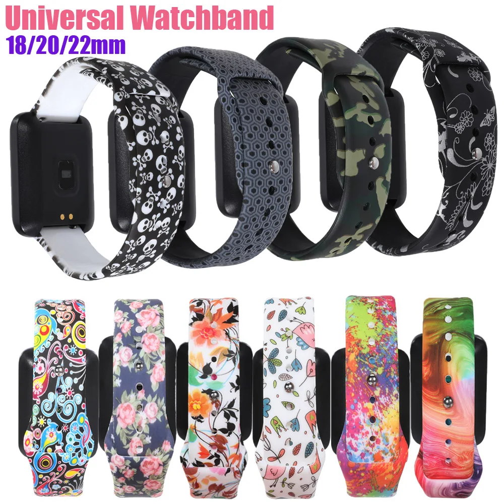 18 мм 20 мм 22 мм силиконовый ремешок для huawei/Withings/samsung Galaxy/gear s3/Amazfit Bip Смарт-часы замена Широкие ремешки