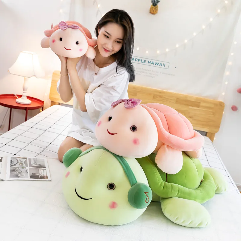 

Colorful Tortoise Plush Toy Stuffed Animal Plush Pillow Rainbow Cartoon Sea Turtle Doll Soft Cushion Cute Gifts