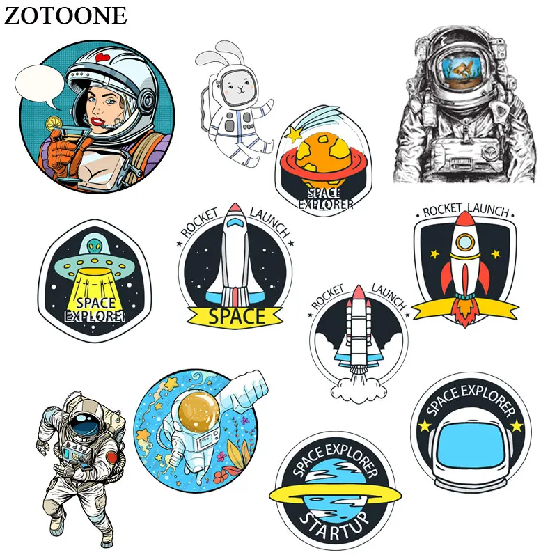 ZOTOONE пространство ракета космонавт патч железа на переводы для одежды приложений
