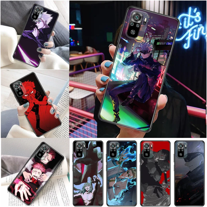 

Jujutsu Kaisen Yuji Itadori Fushiguro Megumi Satoru Gojo Sukuna Phone Case For Xiaomi Redmi Note 10 10T Pro 5G Carcasa Funda