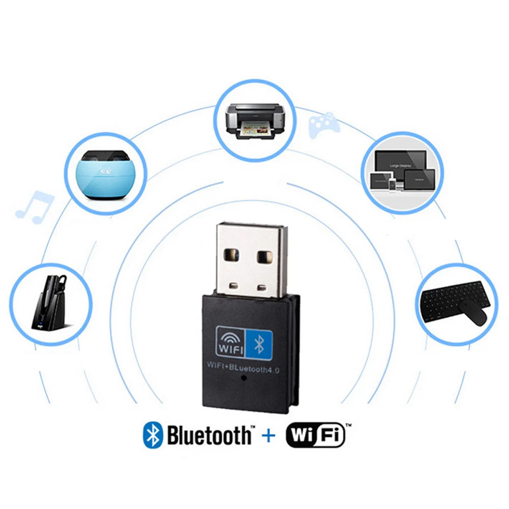 Мини беспроводной USB адаптер 150 Мбит/с WiFi Bluetooth 4 0 2 в 1 приемник для компьютера ПК GK99
