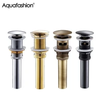 brass basin sink pop up drain brass drain plug gold bathroom sink pop up drain with and without overflow