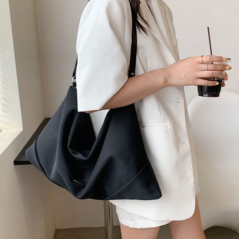 

Women's Bag Large Capacity Shopper Tote Women Pure Color Shoulder Bag Casual Female Handbag 2021 Designer fashion bags