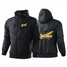 Ветровка мужская с логотипом CAN-AM BRP, однотонная куртка на молнии, ветровка с капюшоном, Спортивная Толстовка в стиле Харадзюку