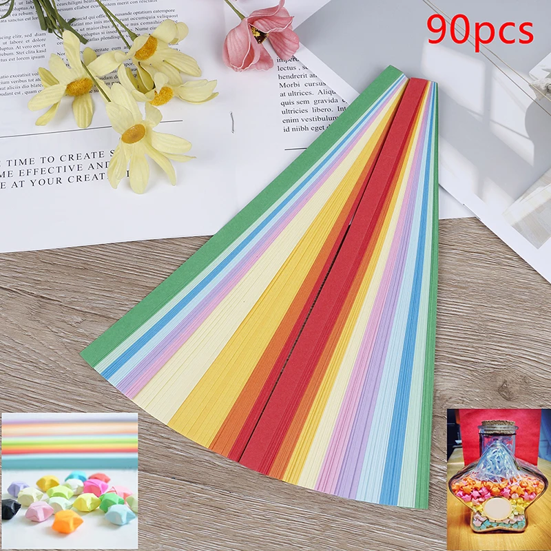 

10 color mixed candy color paper Handcraft Origami Lucky Star Paper Strips Paper Origami Paper Home wedding Decoration