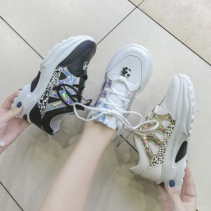 fujin women sneakers platform 2020 spring autumn vulcanized shoes breathable leather comfortable walking | Обувь