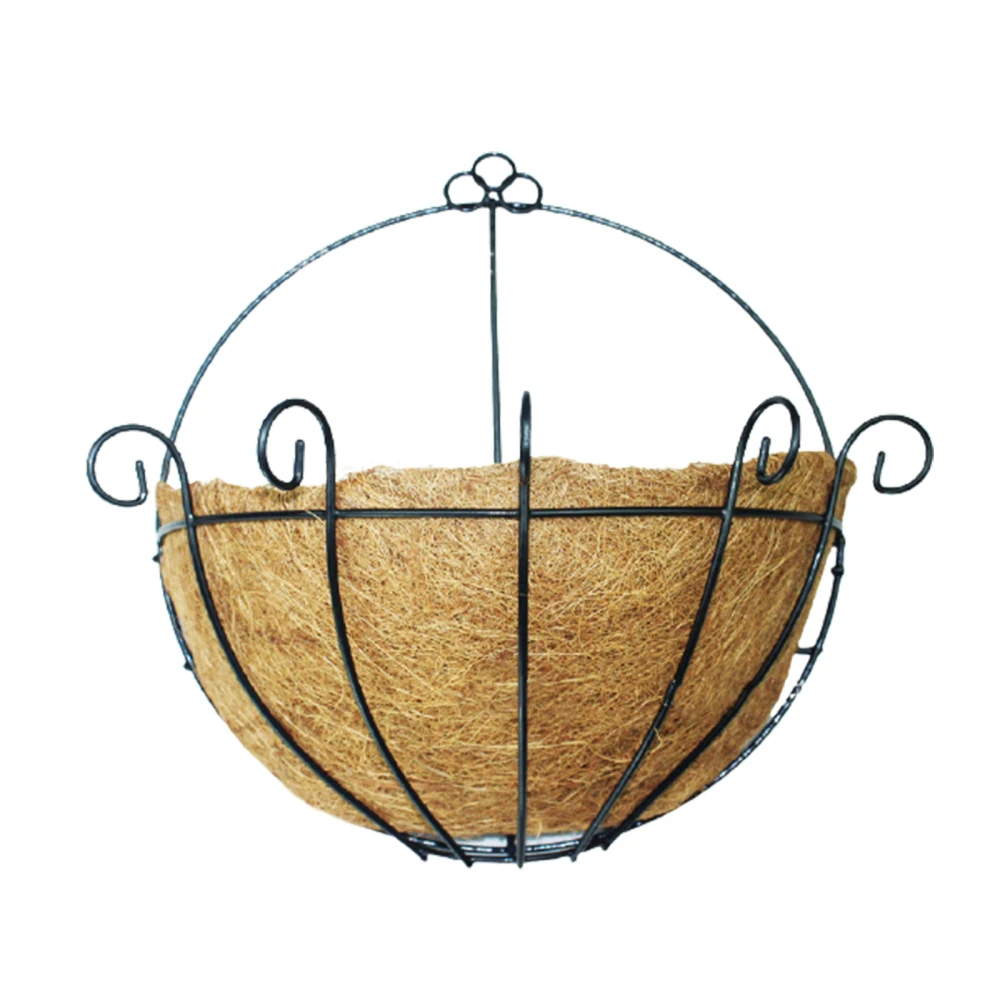 

Coconut Hanging Basket Planter Pot Gardening Tool Handmade Home Decoration Half Round Indoor Outdoor Craft Macrame Wall Decor
