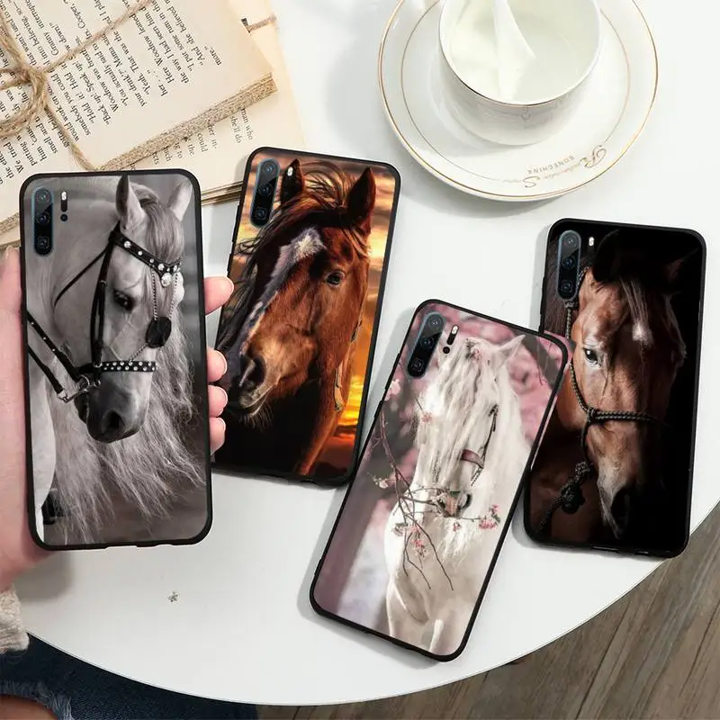 

Handsome beauty Horse Animal Phone Case For Huawei honor Mate P 10 20 30 40 i 9 8 pro x Lite smart 2019 nova 5t