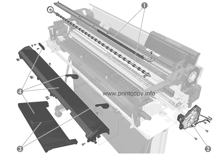 Выходной вал (24-inch) CQ890-67034 для Hp DesignJet T120/ T520 | Компьютеры и офис