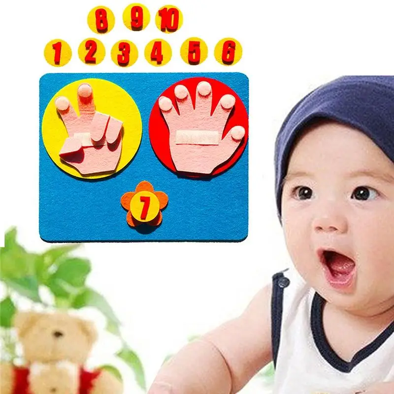 

Children's Educational Toys Mathematics Teaching Aids Craft Counting Educational Toys Number Finger 10 to Toddler 1 DIY O4S1