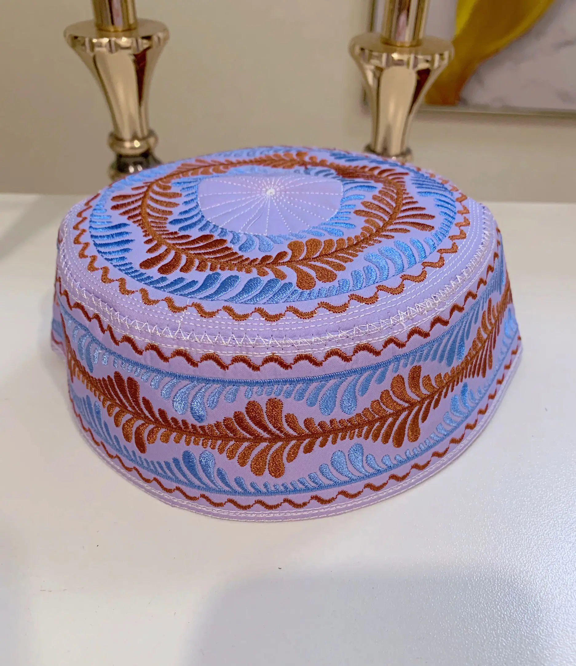 Исламский мусульманский для маленьких мальчиков молимся вышивка круглые шапки